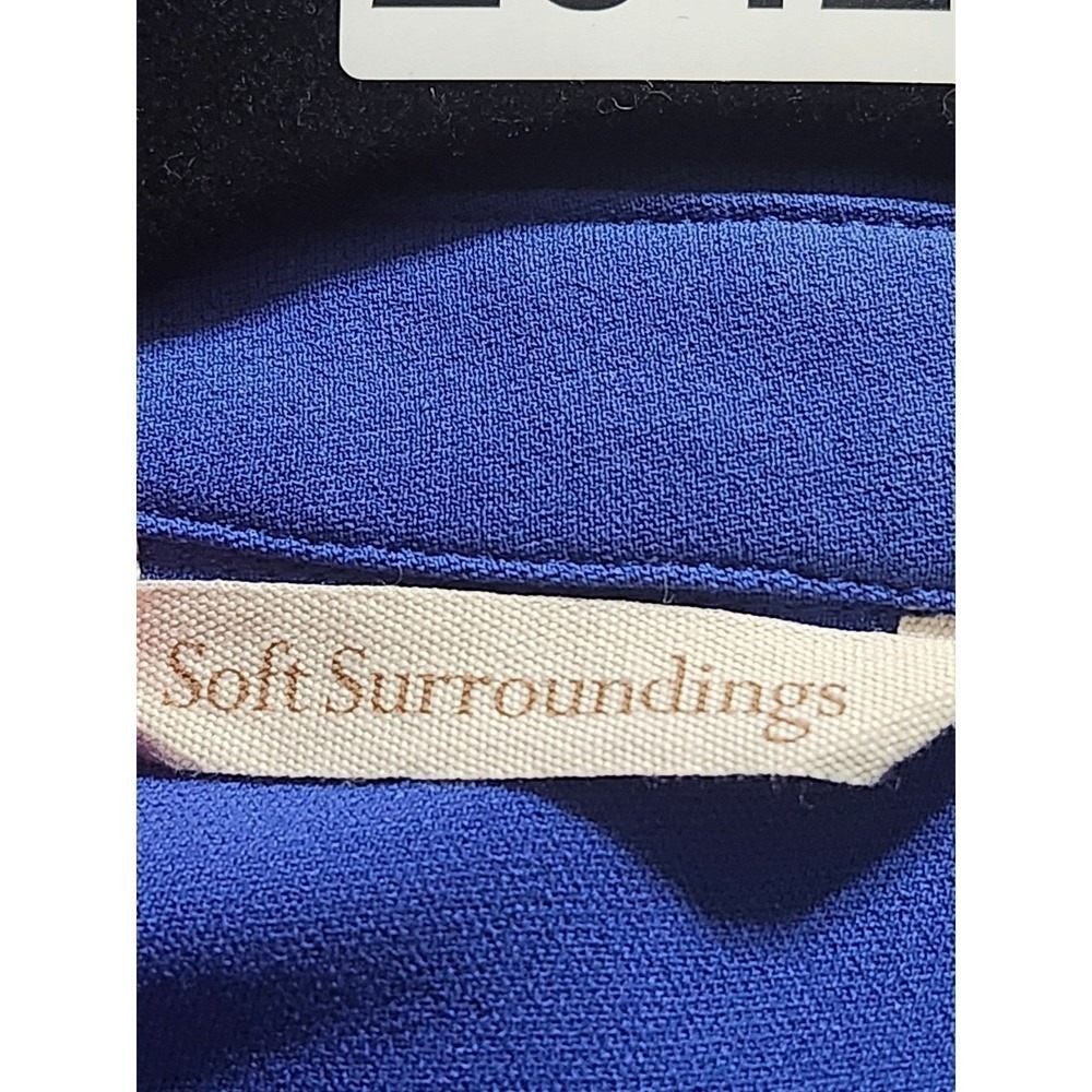 Soft Surroundings Blue Polyester Button Front Rol… - image 4